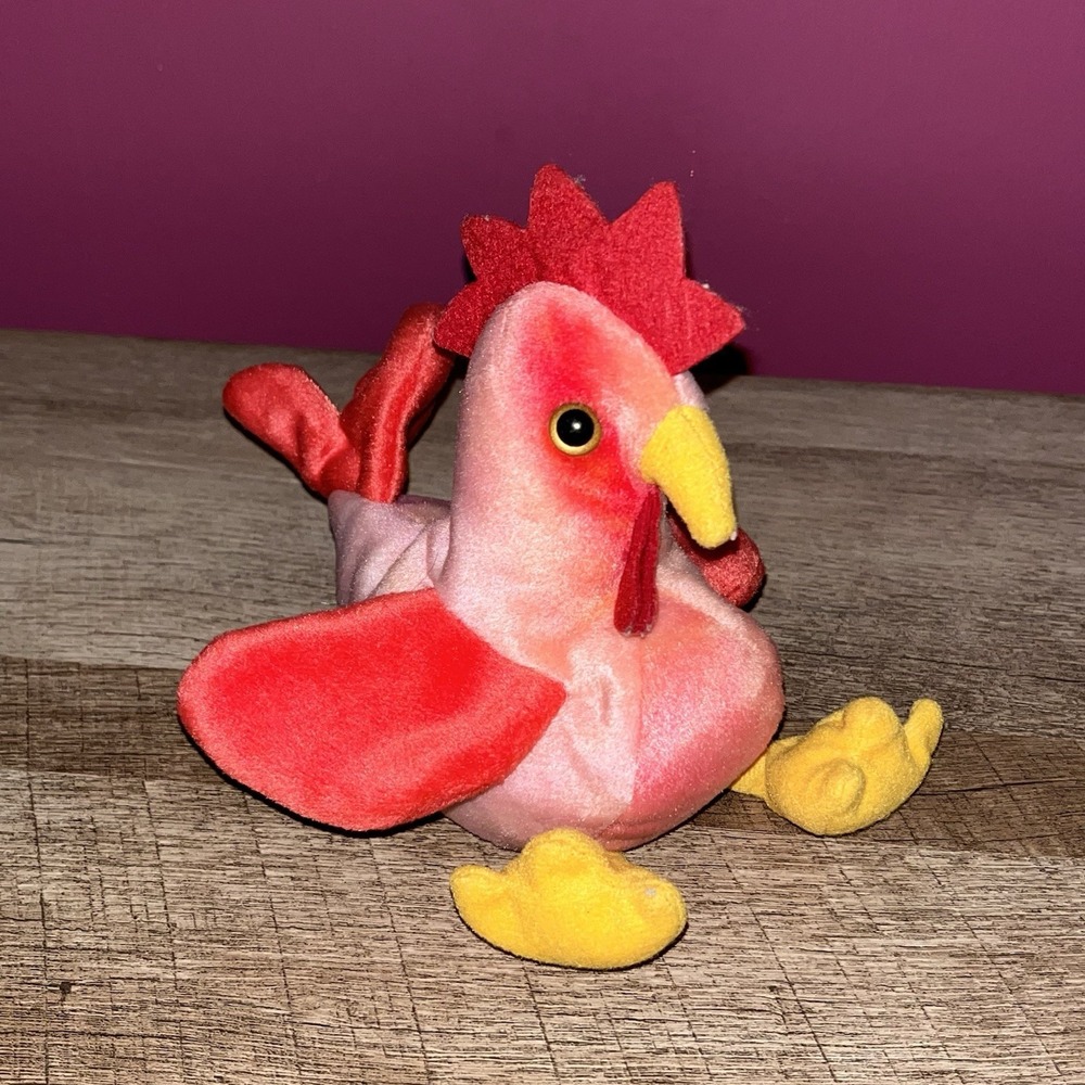 VTG Ty Beanie Baby Retired "Strut" The Rooster 1996 vintage 90s deadstock No Tag